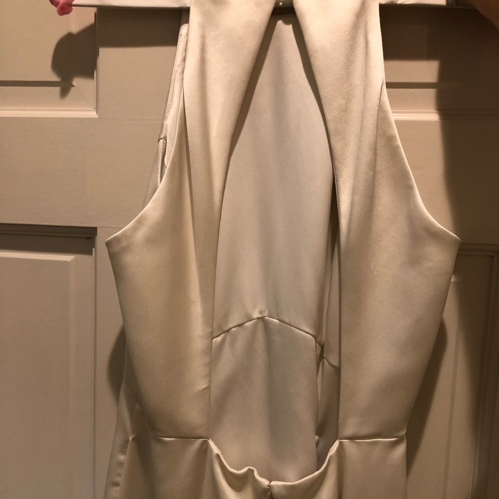 Amsale maxi open back bridesmaid dress. Worn once